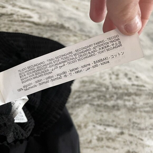 Zara NWT Blogger Favorite Puff Sleeve Dress Womens Sz S Smocked Bodycon Keyhole - Picture 9 of 14